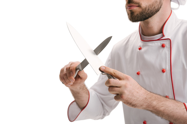 jeune chef aiguiseur couteaux
 - Photo, image