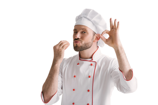 chef mostrando sinal ok
 - Foto, Imagem