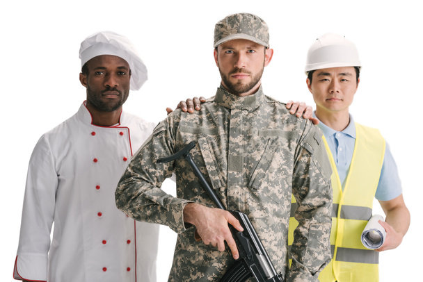 soldaat, chef-kok en architect - Foto, afbeelding
