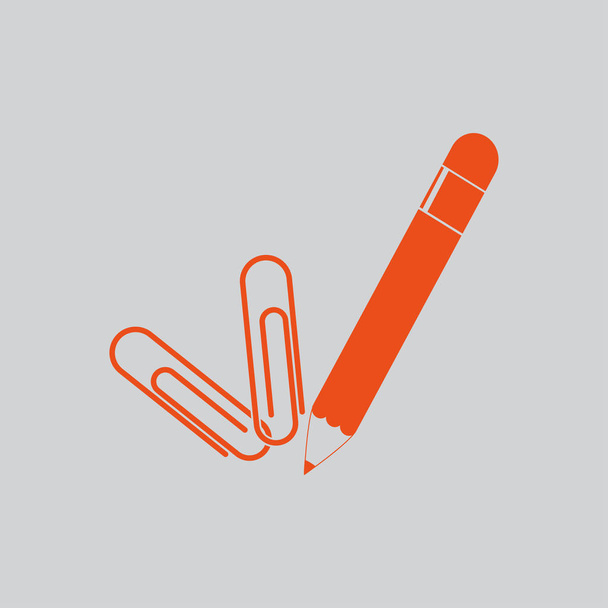 pensil and staples icon - Vector, Image