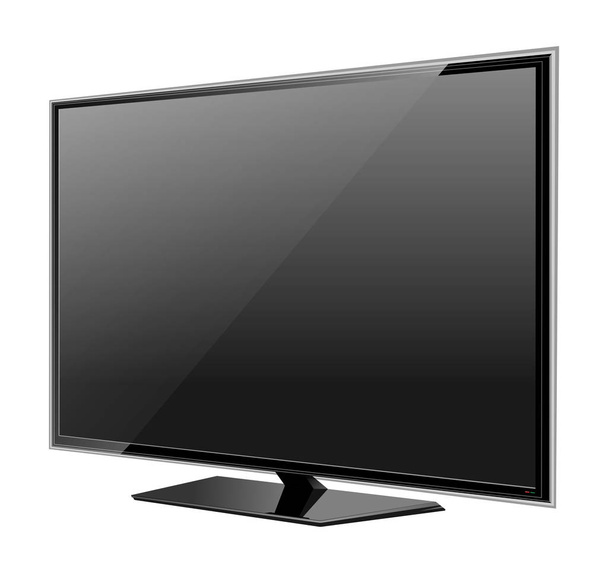テレビフラットスクリーン液晶、プラズマ現実的なベクトル図 - ベクター画像