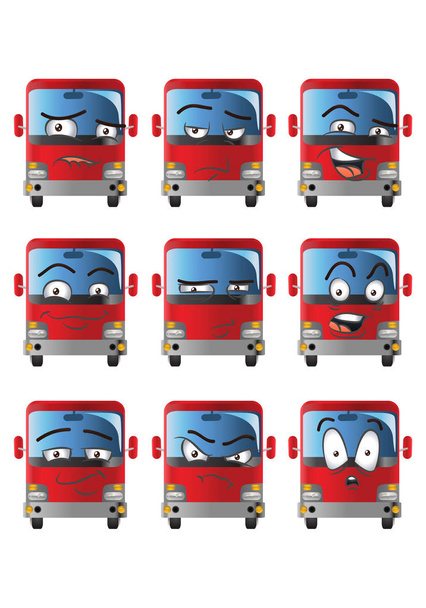 luxury red bus expression - Photo, Image