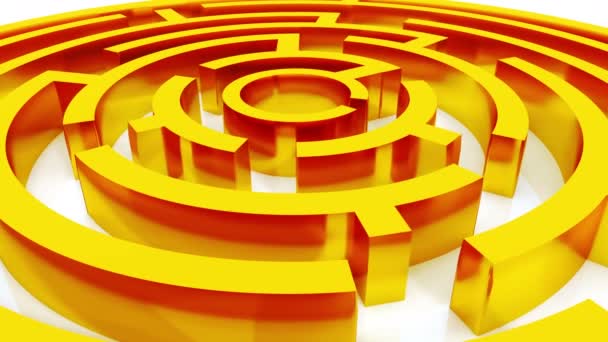 4k rotating golden metal maze,abstract business & tech background. - Footage, Video