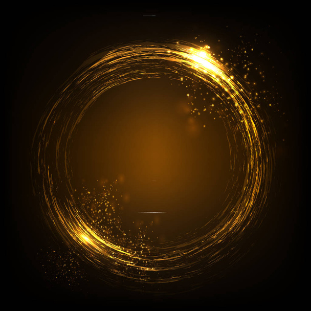 Błyszczące krąg światła Gwiezdny pył. Ilustracja na białym tle na tle. Koncepcji graficznej dla projektu - Wektor, obraz