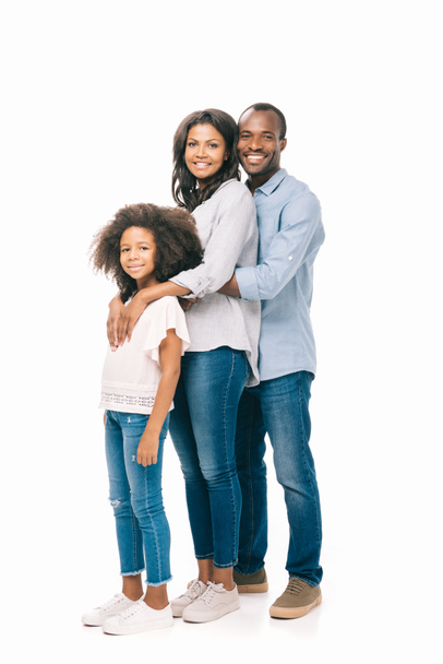 happy african american parents with daughter   - Φωτογραφία, εικόνα