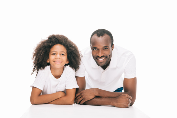 happy african american father and daughter  - Foto, immagini