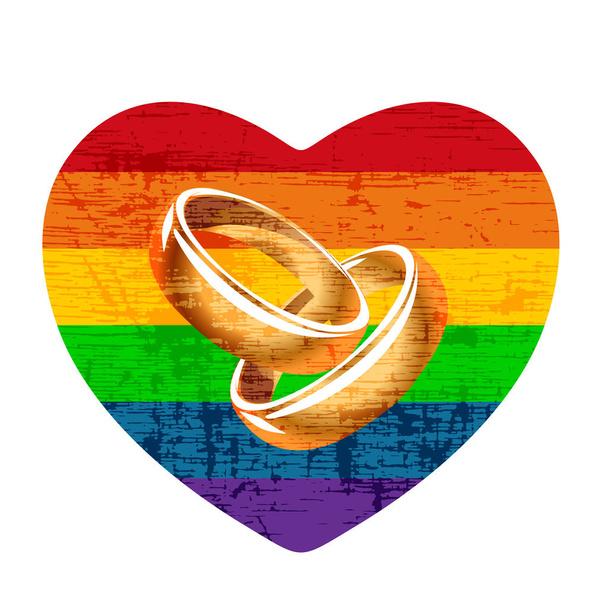 arco-íris coração-12
 - Vetor, Imagem