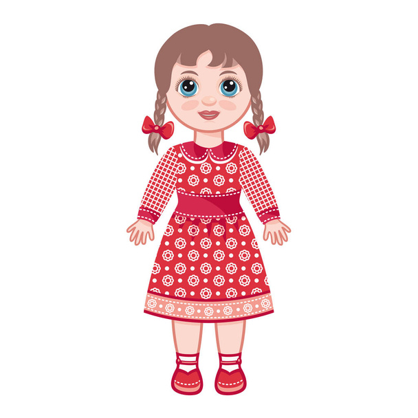 Doll. Children's toy.  - Vector, Image