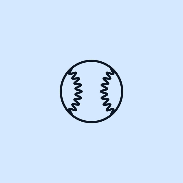 Baseball pallo tasainen kuvake
 - Vektori, kuva