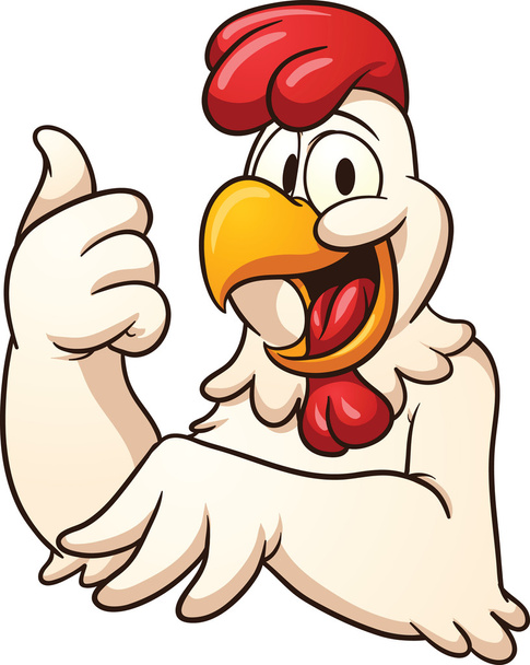 glückliches Huhn - Vektor, Bild