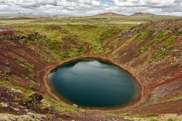 Crater lake Kerid in Iceland - Fotó, kép