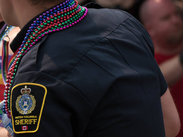 Polizei Stolz Parade Hintergrund Konzept Homosexuell freundlich - Foto, Bild