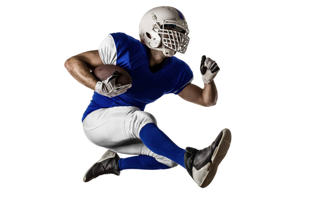 Football Player with a blue uniform - Фото, изображение