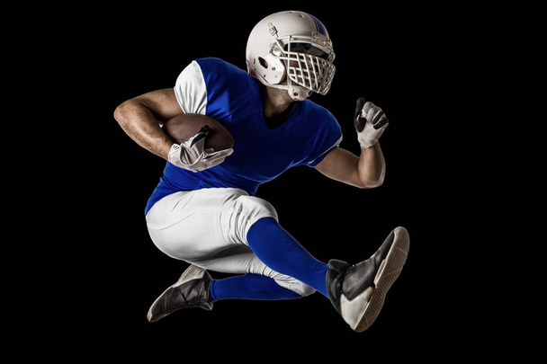 Football Player with a blue uniform - Φωτογραφία, εικόνα