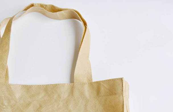  fabric bag with handle on white background - Foto, Imagem