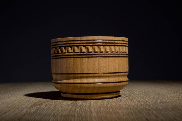 Wooden tableware for salt - 写真・画像