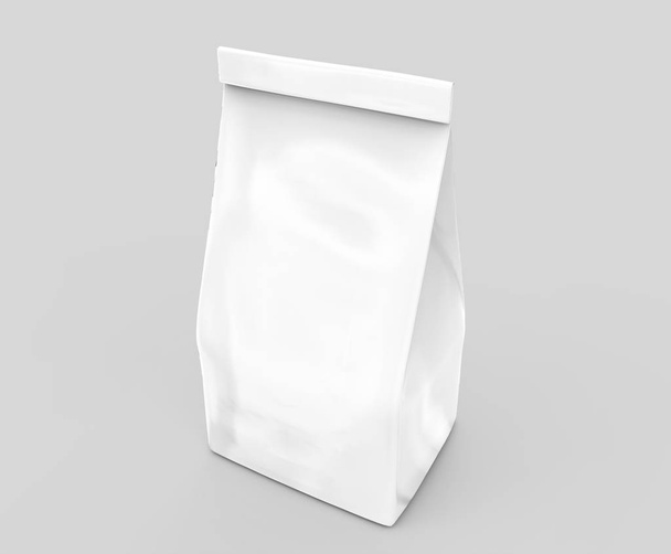 Pearl white coffee bean bag mockup - Фото, изображение