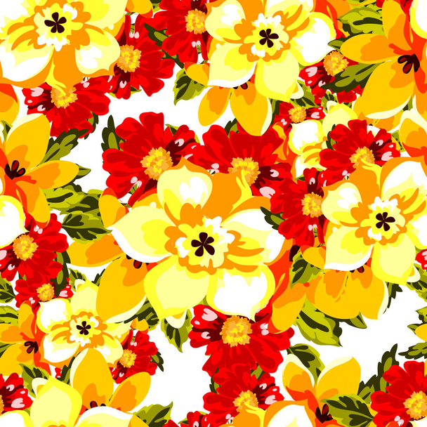 seamless floral pattern  - Вектор,изображение