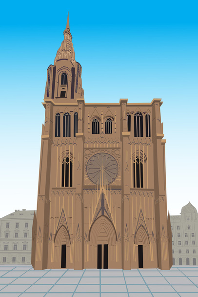 Notre Dame de Strasbourg - Vektor, kép