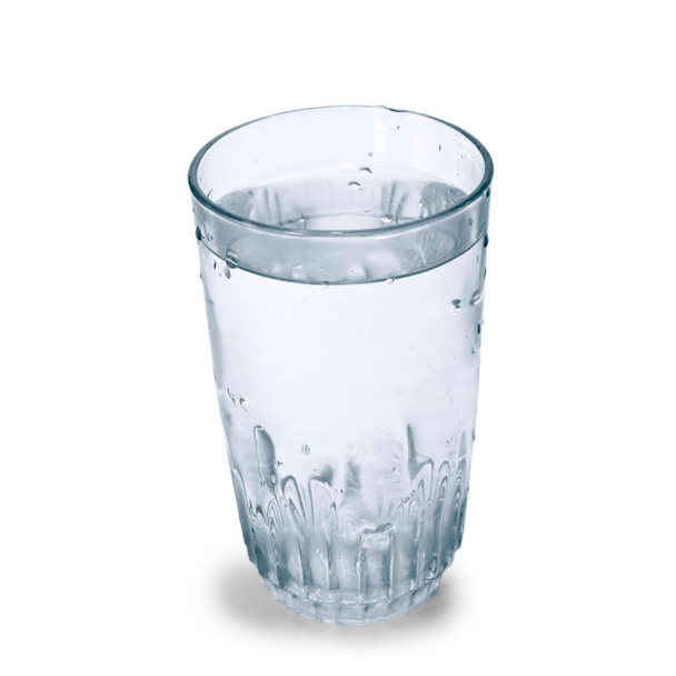 Verre verre d'eau isolé sur fond blanc
 - Photo, image