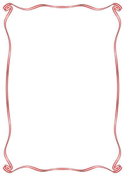 Moldura e borda da fita com as cores da bandeira da Áustria
 - Vetor, Imagem