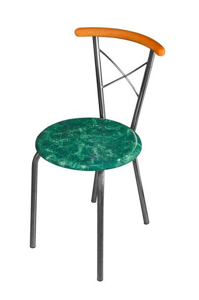 chaise de bureau verte avec fer isolé sur fond blanc (clipp
 - Photo, image