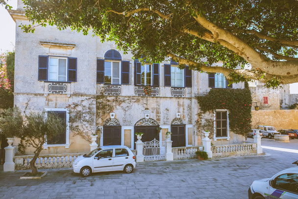 Typické maltské dům zimám detail ve městě Mdina - Malta - Fotografie, Obrázek