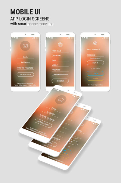 responsive mobile app templates  - Vektor, Bild
