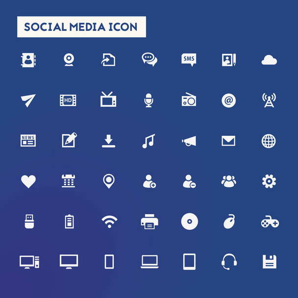 Grote Social Media iconen - Vector, afbeelding