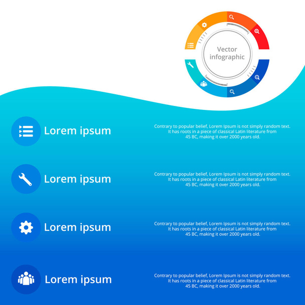 Abstract infographic ,can be used for workflow layout, diagram, number options - Vektor, Bild