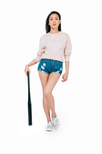 asian girl with baseball bat - Fotografie, Obrázek