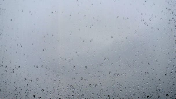 Gotas de chuva em um painel de janela - Filmagem, Vídeo