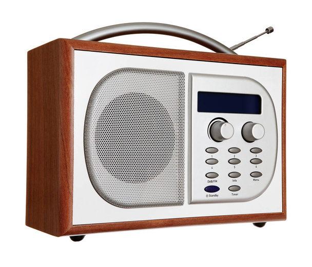 Een retro draagbare radio - Foto, afbeelding