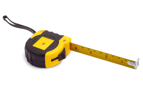 medidor de roleta instrumento de medição fita métrica isolada em w
 - Foto, Imagem