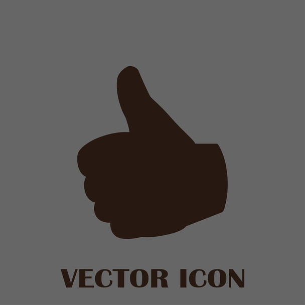 Vector thumb up icon, Flat icon vector illustration. - Vector, Image