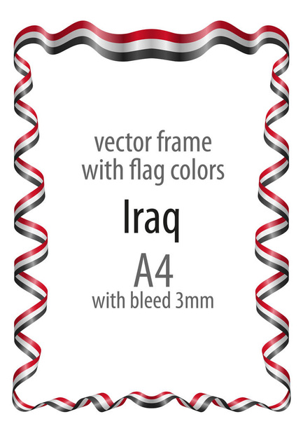 Frame en de grens met het wapen en lint met de colo - Vector, afbeelding