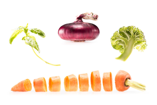 collage de varias verduras frescas
 - Foto, Imagen