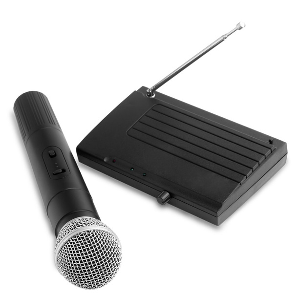 radio wireless receiver microphone station with antenna isolated - Photo, Image