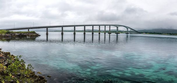 Bridge in Sortland.  Norway. - Photo, Image