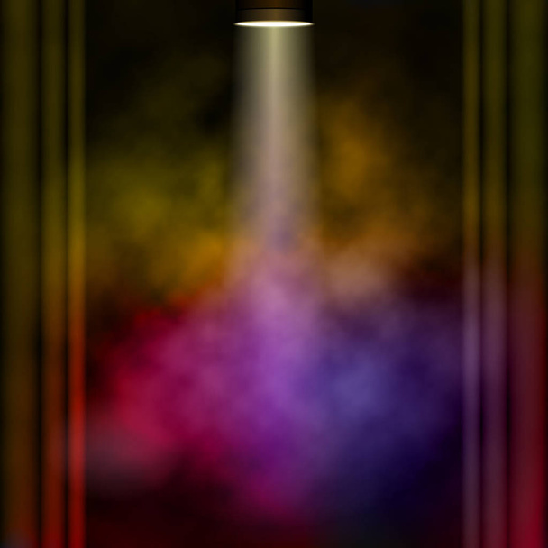 escena con humo colorido
 - Vector, Imagen