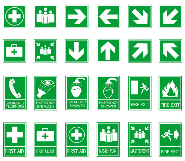 Yeşil güvenlik işareti  - Fotoğraf, Görsel