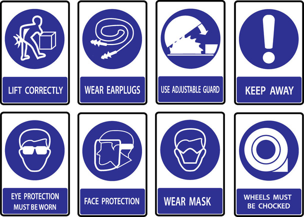 Mandatory  sign used in industrial applications. - Vector, Image