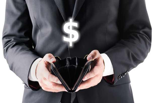 businessman holding wallet   - Foto, imagen