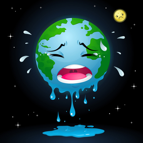 Tierra llorando
 - Vector, imagen