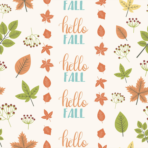 Seamless autumn pattern - Vector, afbeelding