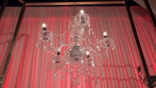 Candle-like, Glass, Chandelier Ceiling Lights - Footage, Video