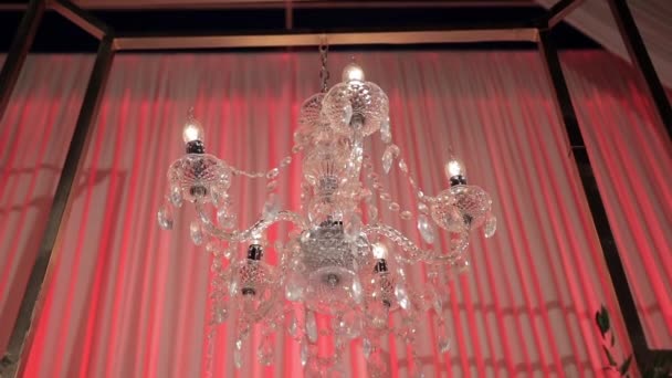 Kaars-achtige, glas, kroonluchter plafond verlichting - Video