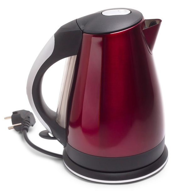 червоний чайник електричний чайник ізольований білий фон
 - Фото, зображення