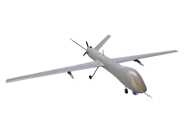Beyaz arka plan üzerinde insansız askeri uçak izole - Fotoğraf, Görsel