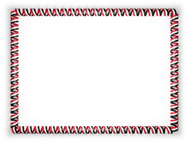 Frame and border of ribbon with the Syria flag. 3d illustration - Fotó, kép